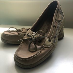 Sperry Angelfish Cheetah Boat Shoe Size 8.